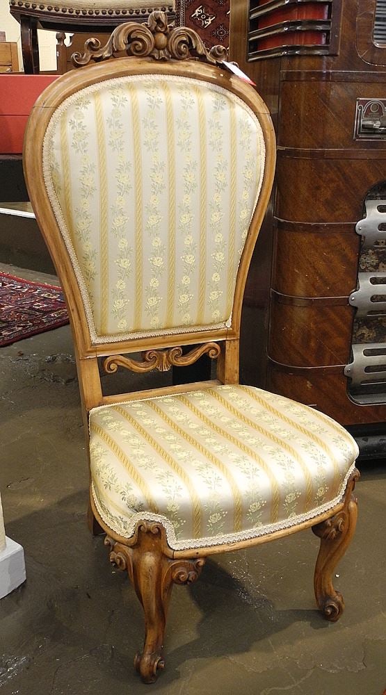 Victorian Mahogany Nursing Chair, 40" x 19"w. (1 of 3)