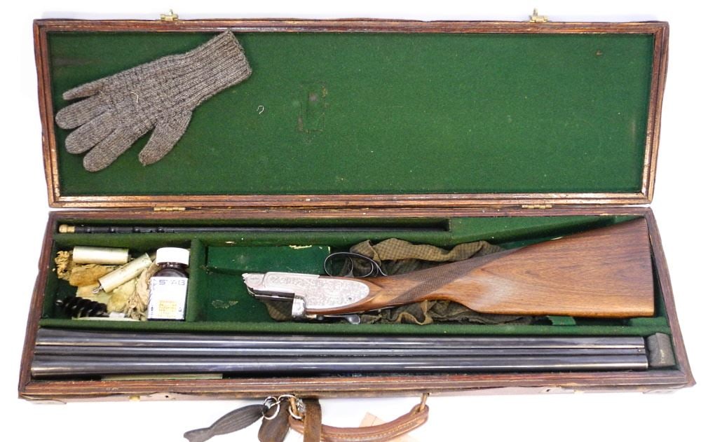 Gorosabel Silver Deluxe Double Barreled Shotgun w/ Orig. Case, CDN PAL Req. NO EXPORT. (1 of 11)
