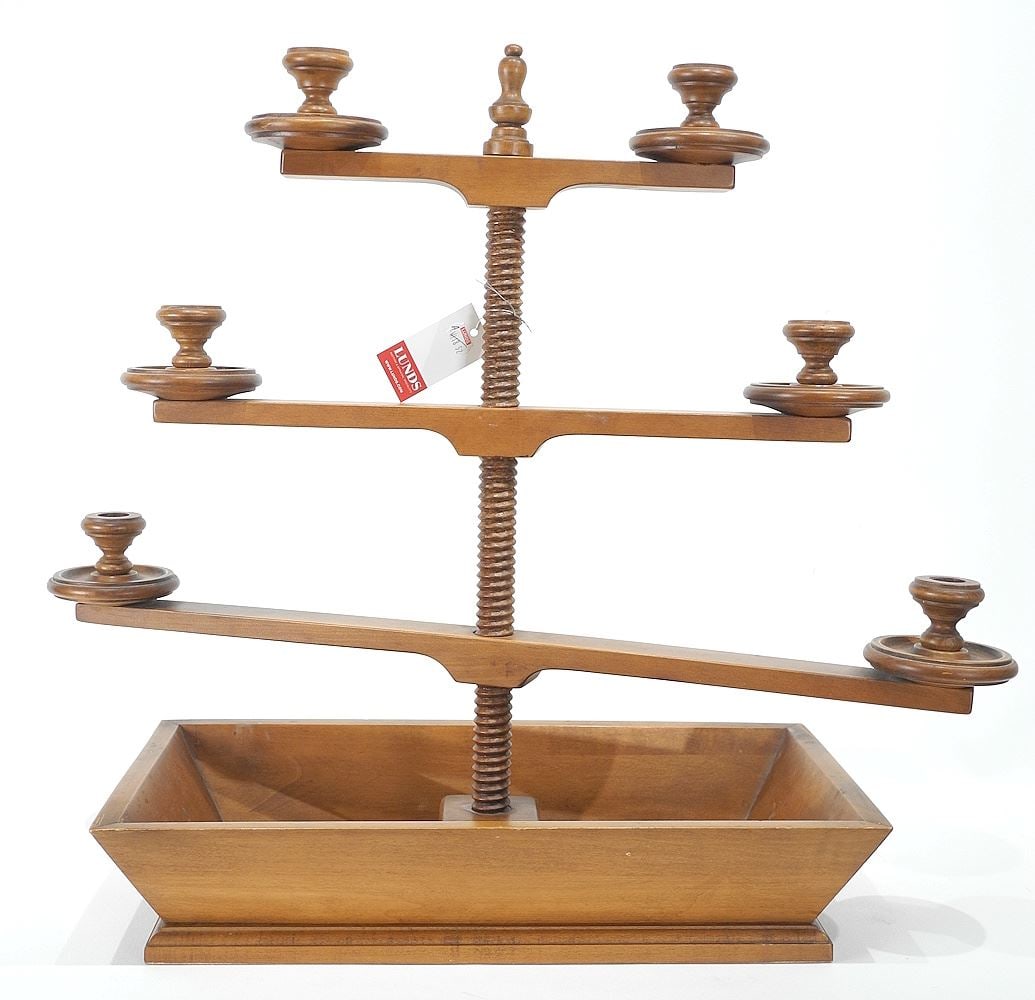 Tell City Chair Co. Pattern 3110 Maple Candelabrum, 22 x 25 1/2 x 9 1/2". (1 of 3)