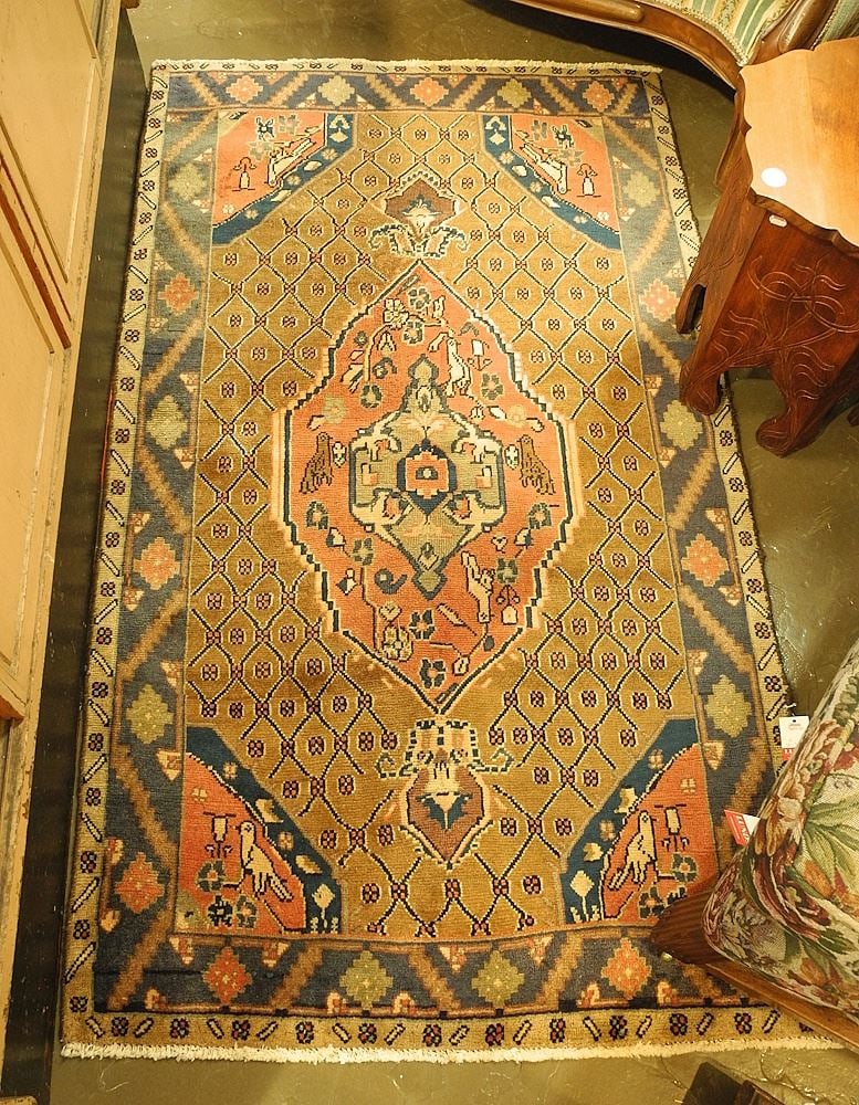 Hand Knotted Kurdish Runner Approximately 2'2" x 5'8". (441): Hand Knotted Kurdish Runner Approximately 2'2" x 5'8". (441)