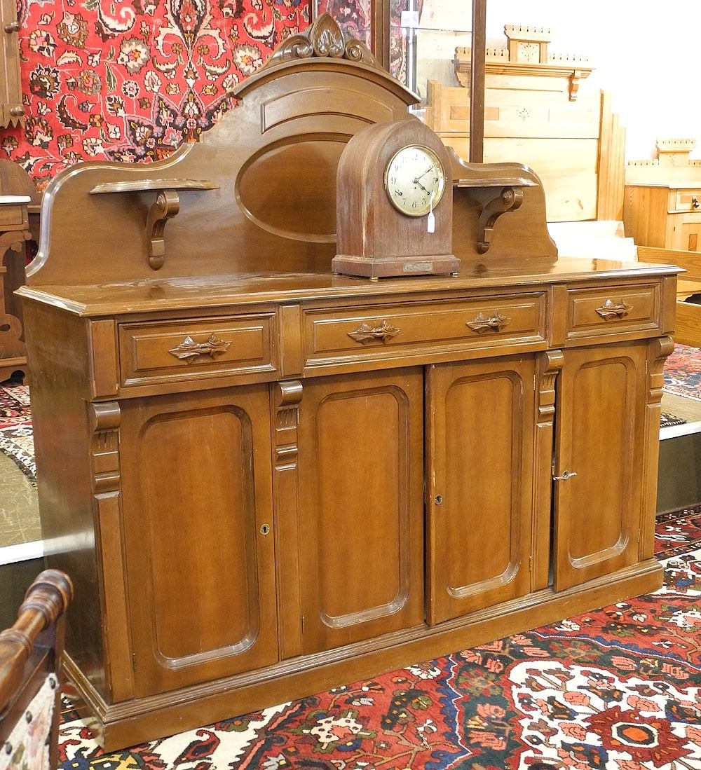 Late 19th C. Walnut Sideboard, 66"w. (1 of 3)