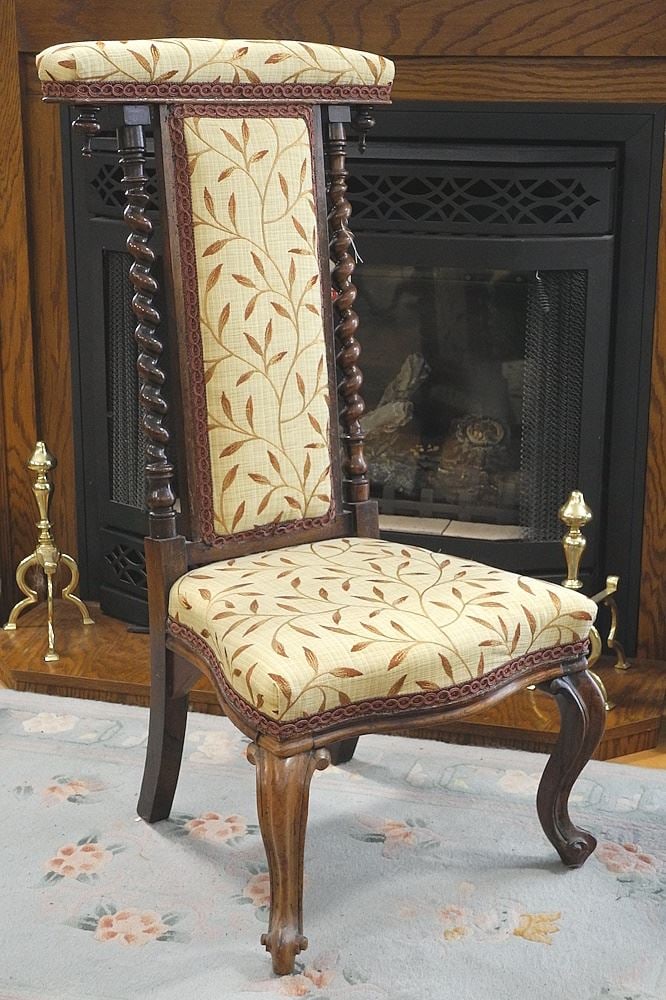 Victorian Carved Rosewood Barley Twist, Prie-Dieu, 37 1/2"h. (1 of 4)