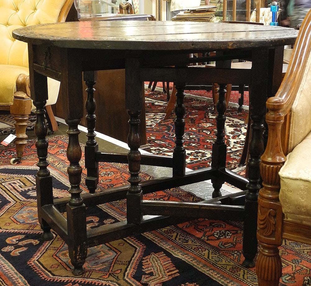 Antique Oak Gateleg Table, 26 3/4"h. (1 of 2)