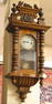 19th C. Walnut Wall Clock, 24"h.