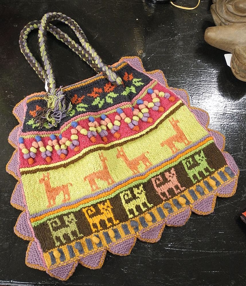 Peruvian Handmade Wool Bag, 21"w. (1 of 1)