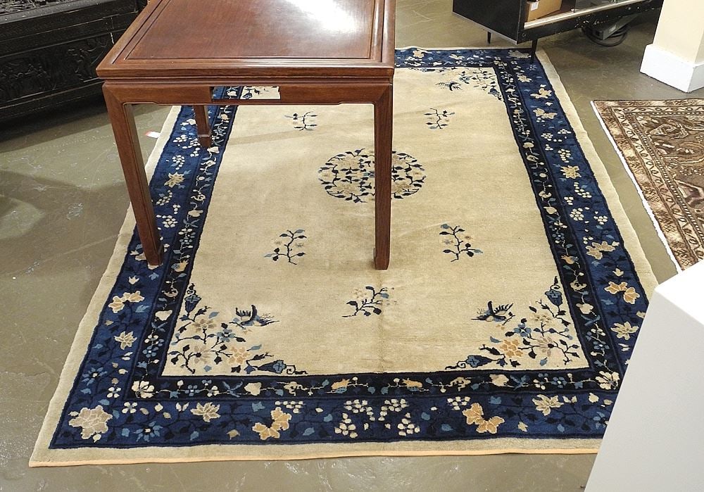 Chinese Tientsin Wool Carpet Approximately 6'5" x 8'9" (ends bound). (1 of 4)