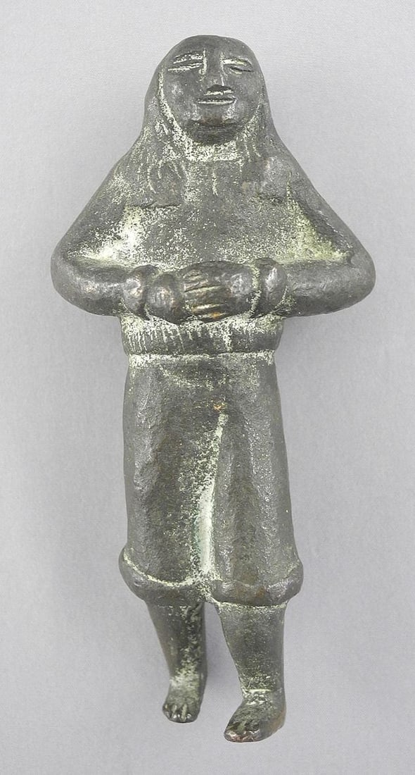 Small Copper Alloy European Talismanic Figure, 3 7/8"h, 229g. (1 of 7)