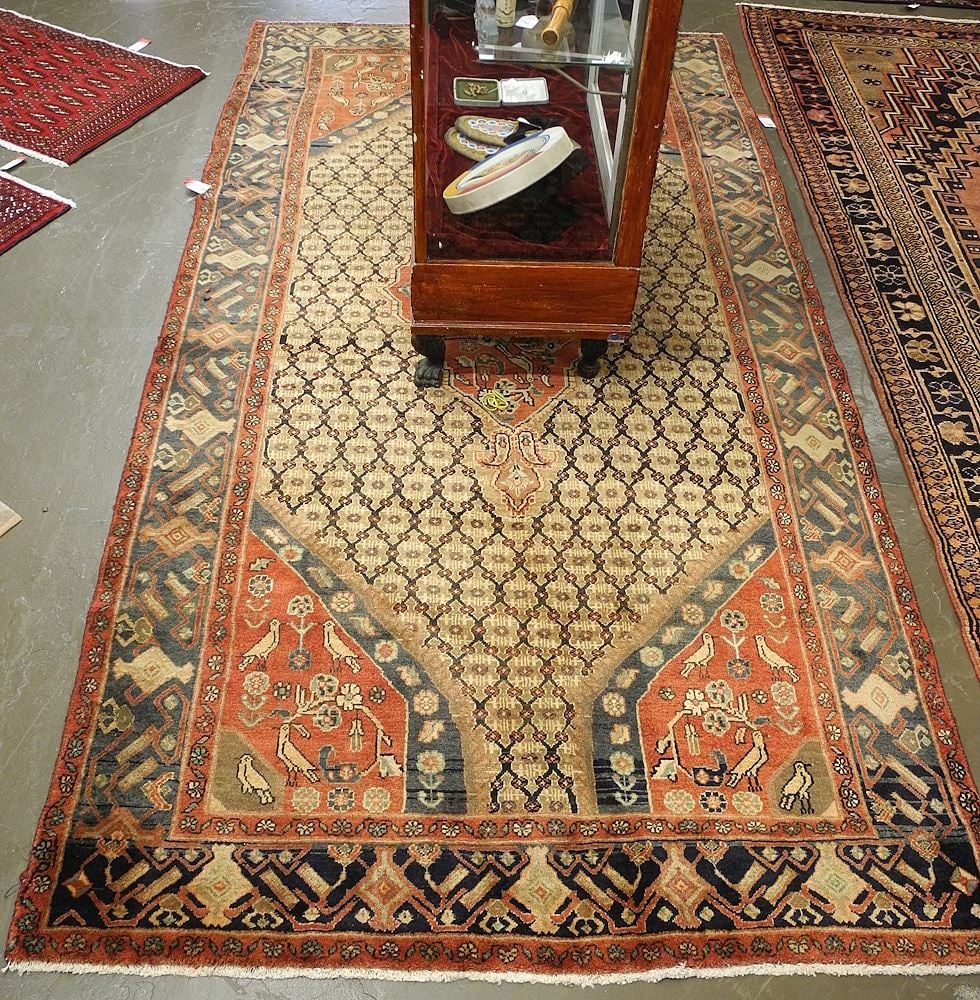 Hand Knotted Kurdish Carpet Approximately 4'11" x 9'4". (#105). (1 of 3)