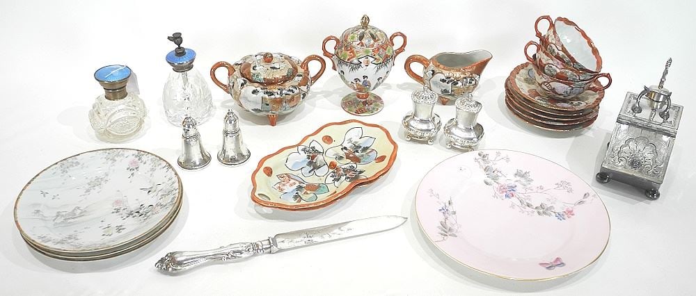 Collection of Japanese & European Porcelain/Plated Sugar Hod/Tableware: Collection of Japanese & European Porcelain/Plated Sugar Hod/Tableware