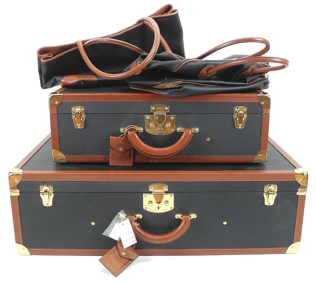 Suite of Bottega Veneta Luggage (2 hards /2 over-the-shoulder) with Key, 23 1/2 & 31 1/2"w. (1 of 20)