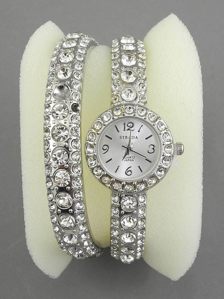 Strada Austrian Crystal Lady's Dinner Watch with Matching Bracelet. (1 of 4)
