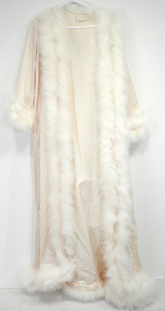 Vintage 1960's Claire Haddard Nylon & Ostrich Feather Gown, Size S , NO EXPORT. (1 of 3)