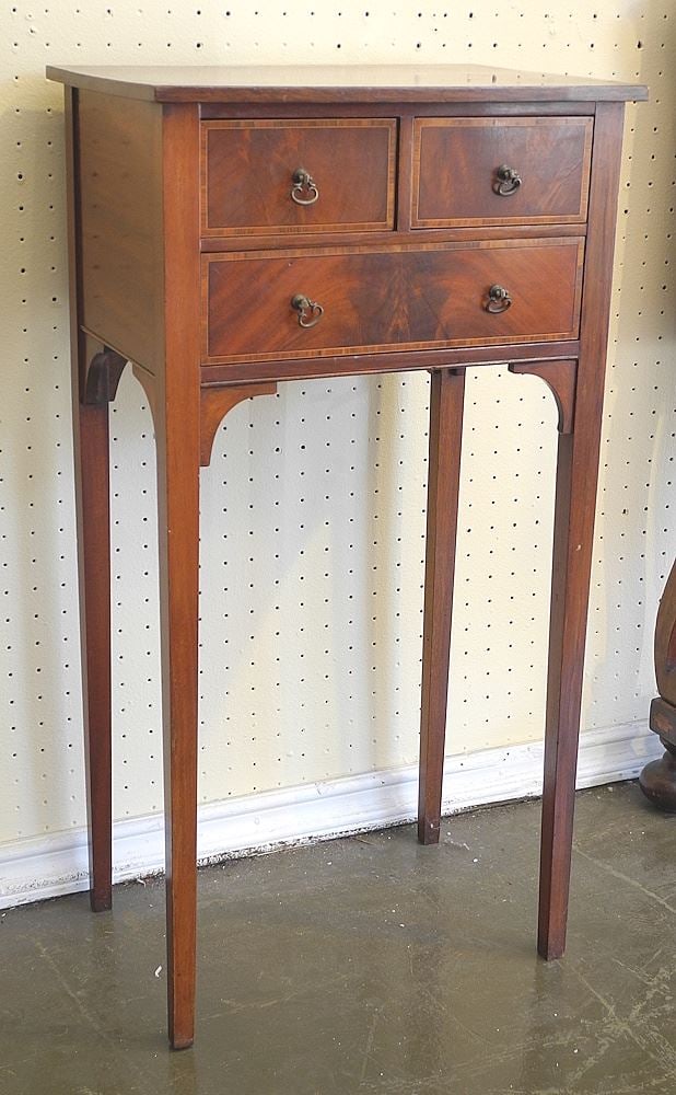 Antique Inlaid Mahogany Table - (1 of 5)