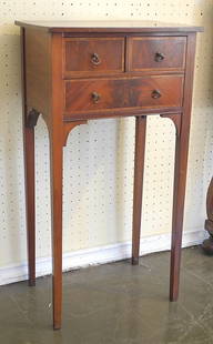 Antique Inlaid Mahogany Table -: Antique Inlaid Mahogany Table -