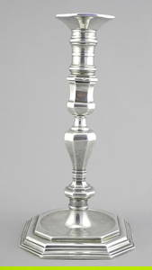 Queen Anne Silver Candlestick by David Willaume 1709/10, 8 3/4", 606g
