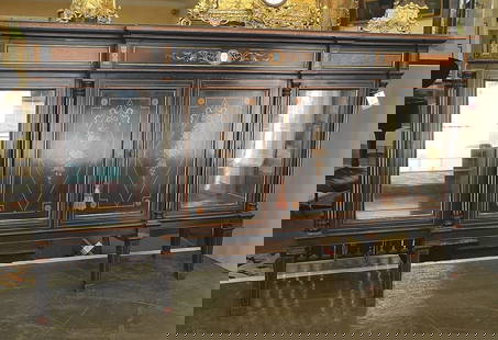 19th C. Directoire-Style Banded & Inlaid Credenza, 70 1/2"w.: 19th C. Directoire-Style Banded & Inlaid Credenza, 70 1/2"w.
