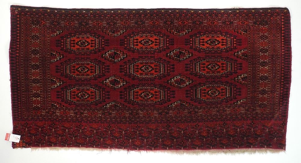 Tekke Turkmen Bokhara Mat, 31 x 57" (1 of 8)