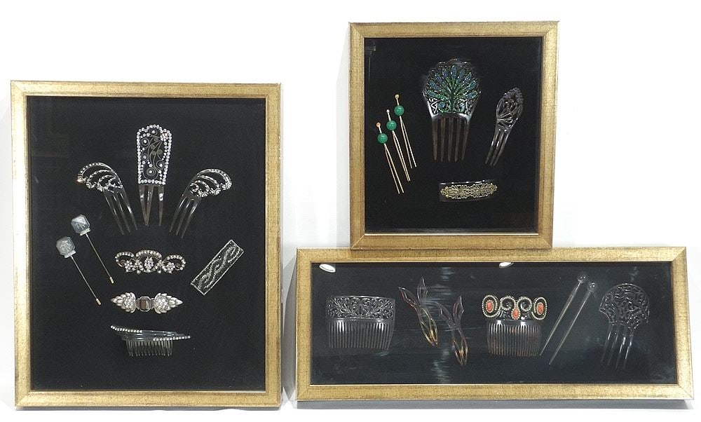 Collection of Vintage & Antique Tortoiseshell & Celluloid Hair Pieces, NO EXPORT. (1 of 7)