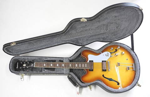 Epiphone Riviera Electric Guitar E360TD 20081521757 with Hard Case.: Epiphone Riviera Electric Guitar E360TD 20081521757 with Hard Case.