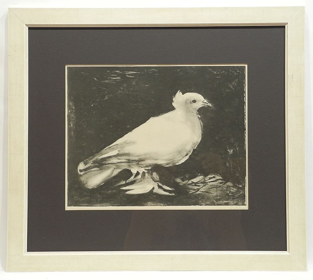 Lithograph by Pablo Picasso, 10 7/8 x 13 1/2", "La Colombe". (1 of 4)