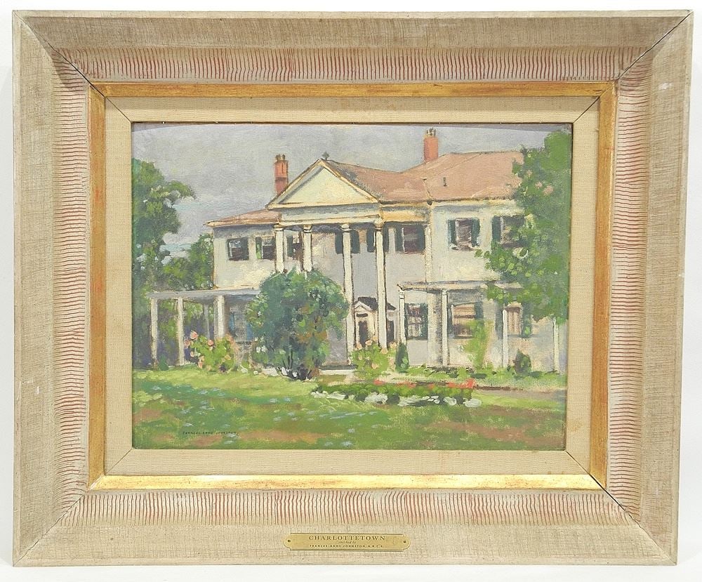 Oil on Board signed Frances-Anne Johnston, 12 1/4 x 17 3/8", "The City of Charlottetown Gov. (1 of 11)