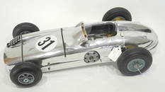 Large Aluminum Cast Tethered Race Car #31, 19"L.