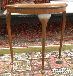 Mahogany Demilure Occasional Table, 28 3/4"h (front molding chipped).: Mahogany Demilure Occasional Table, 28 3/4"h (front molding chipped).