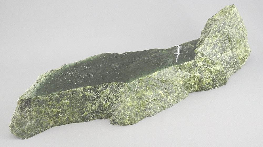 Jade Slab, 13 1/2"L, 2399g.: Jade Slab, 13 1/2"L, 2399g.