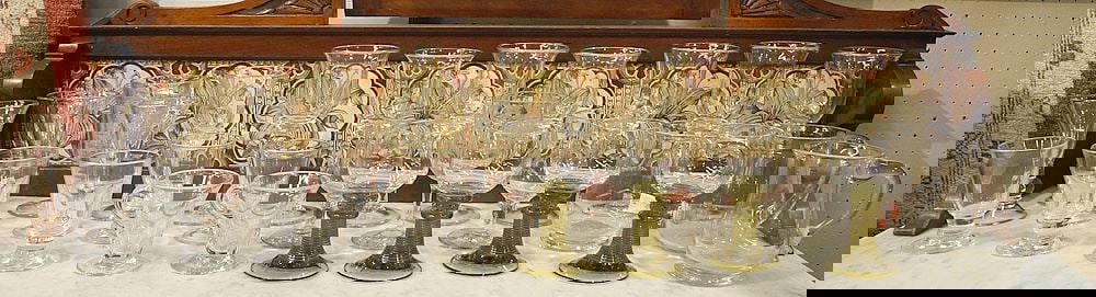 Collection of "Midsummer Glass Makers" Stemware Including Other Glasses.: Collection of "Midsummer Glass Makers" Stemware Including Other Glasses.