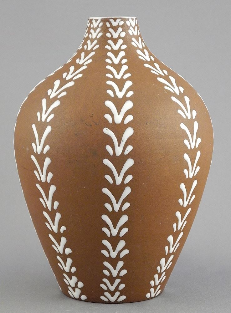 Pottery Vase signed Joska Denmark'31 , 5 1/2"h.: Pottery Vase signed Joska Denmark'31 , 5 1/2"h.