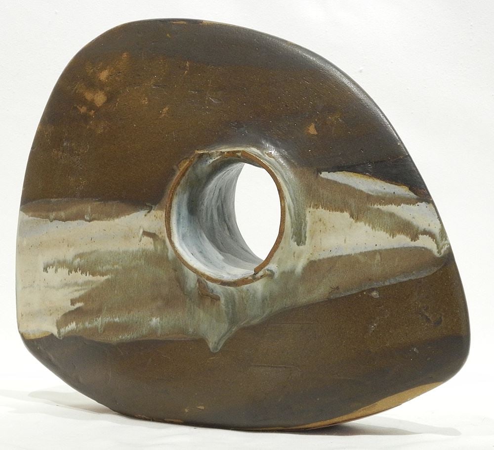 Freeform Ceramic Sculpture Acquired Victoria, 13 x 16 1/2 x 5 1/2".: Freeform Ceramic Sculpture Acquired Victoria, 13 x 16 1/2 x 5 1/2".