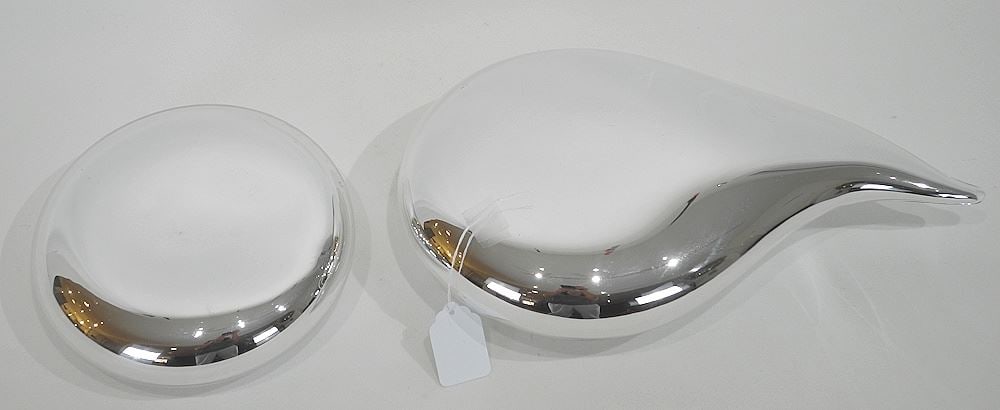 Two Simone Giovanni Cenedese Vetro Artistico Murano Glass Wares, 13 1/2 x 7 1/2"w. (1 of 5)