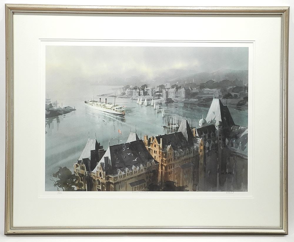 Limited Edition Print signed (Harry) Heine, 20 x 27 1/2", "Inner Harbour Victoria" #1/90. (1 of 5)