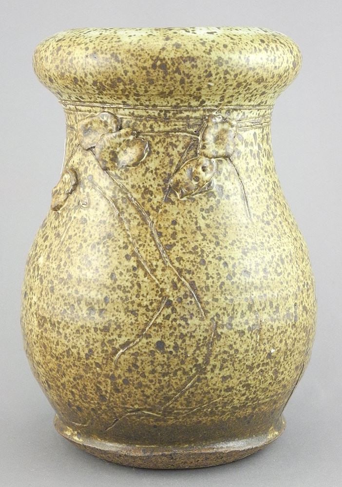 Stoneware Vase signed & Impressed (Gordon) Reisig.: Stoneware Vase signed & Impressed (Gordon) Reisig.