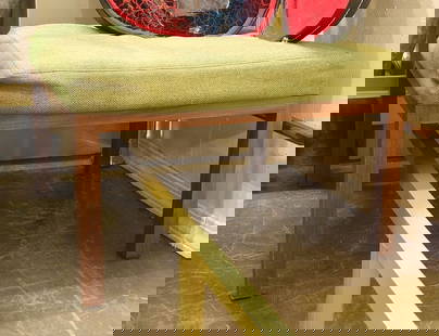 Two Canadian Modern Footstools, 13 1/2 x 21 x 21".: Two Canadian Modern Footstools, 13 1/2 x 21 x 21".