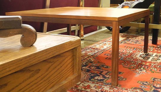 Canadian Modern Teak Low Table, 14 3/4 x 31 1/2 x 31 1/2".: Canadian Modern Teak Low Table, 14 3/4 x 31 1/2 x 31 1/2".