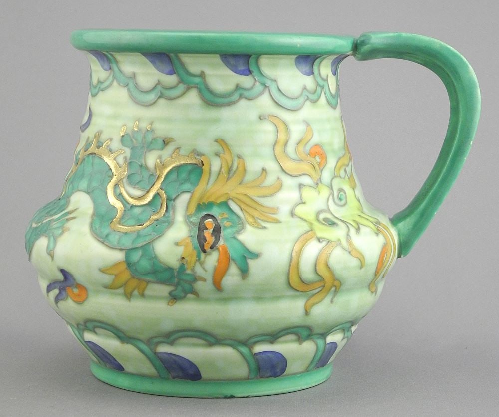 Crown Ducal "Manchu" Jug Design: Charlotte Rhead, 4 3/4"h. (1 of 4)