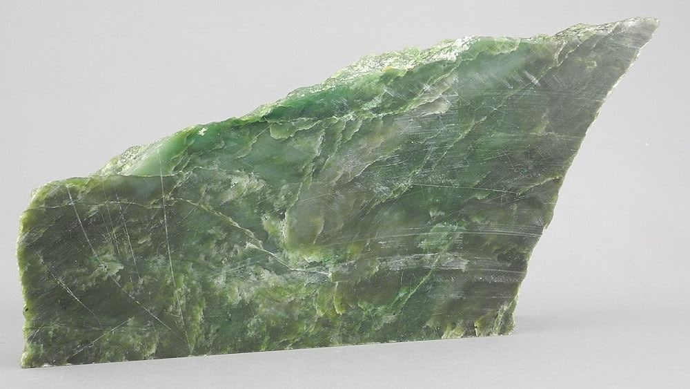 Jade Slab, 11 1/2"L, 1499g.: Jade Slab, 11 1/2"L, 1499g.