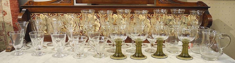 Collection of "Midsummer Glass Makers" Stemware Including Other Glasses.: Collection of "Midsummer Glass Makers" Stemware Including Other Glasses.