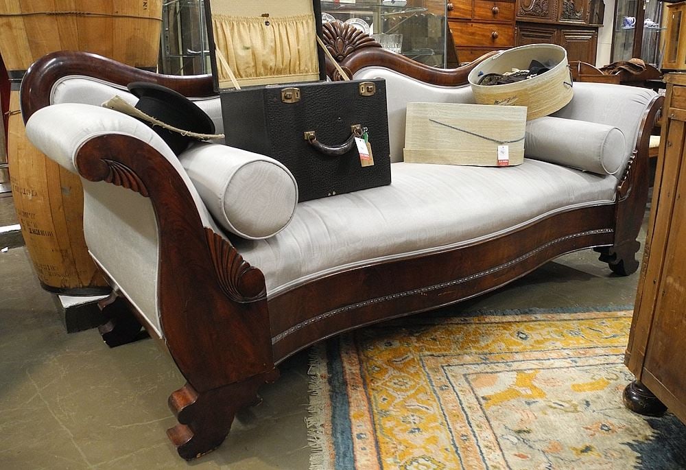 19TH C. Mahogany Sofa, 91"w. (1 of 3)