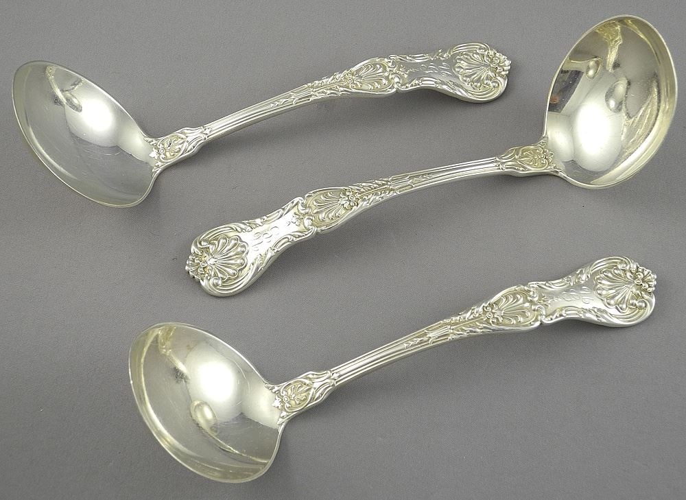 Three Gorham Spaulding Co. Sterling Silver Ladles Monogrammed UG, 6"L, 207g. (1 of 5)