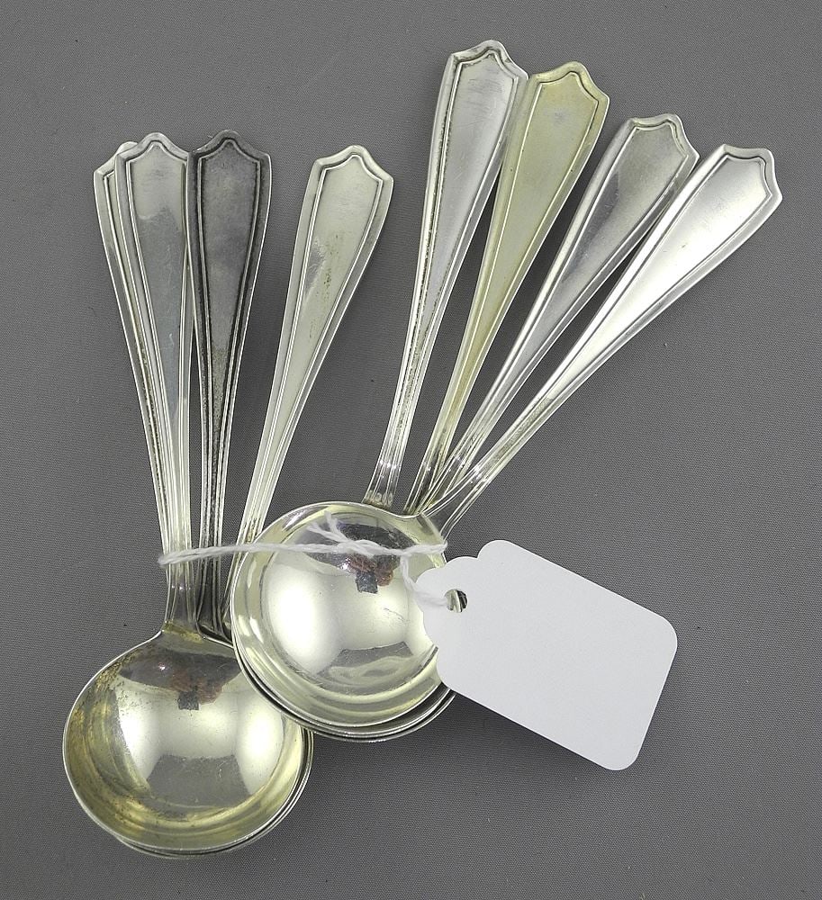 Eight Alvin sterling Silver Boullion Spoons, 136 grams. (1 of 3)