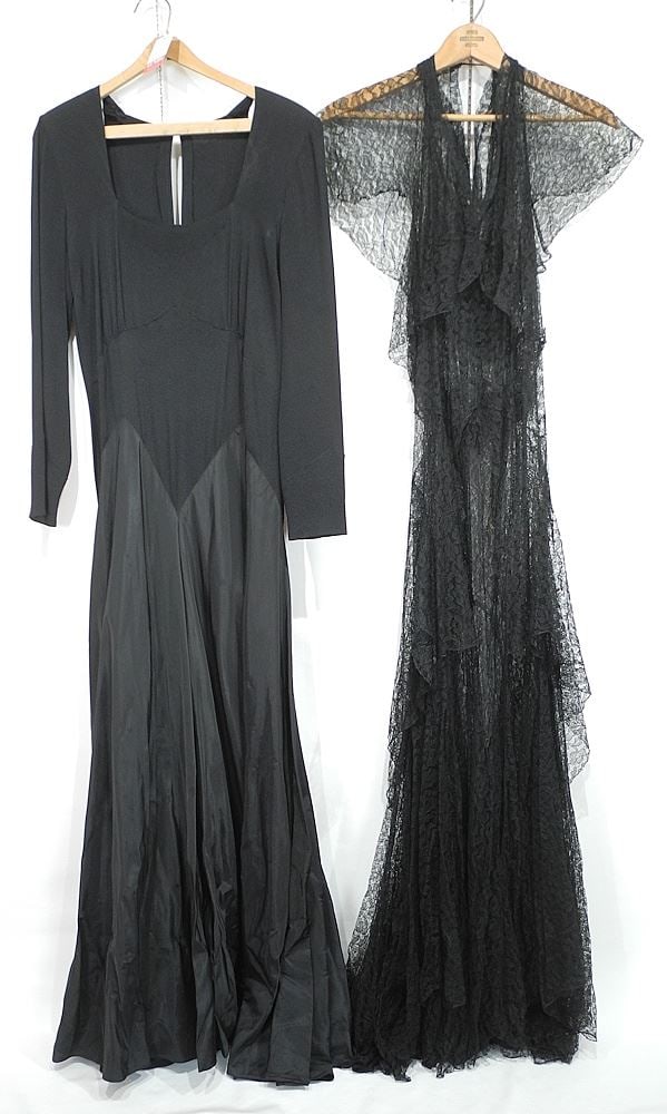 Collection of Black Evening Ware Garments/Gloves & Other Gloves & French Feather Hat. (1 of 3)