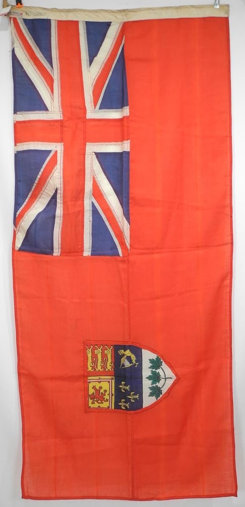 Vintage Red Ensign Flag signed John Leckie Ltd., 6'. (1 of 4)