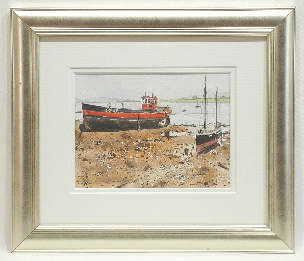 Watercolour signed H. Tapper, 6 x 8" , "Low Tide".: Watercolour signed H. Tapper, 6 x 8" , "Low Tide".