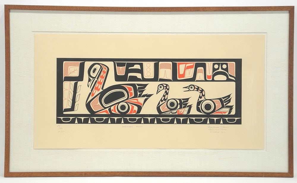 Serigraph signed Roy Henry Vickers, 12 7/8 x 26", "Stanley Park" #59/150 (1 of 3)