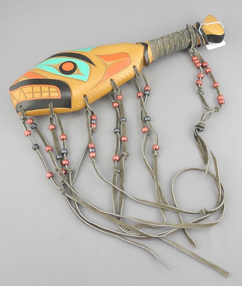 Northwest Coast Rattle Monogrammed RMC'84, 12 1/2"L. (1 of 3)