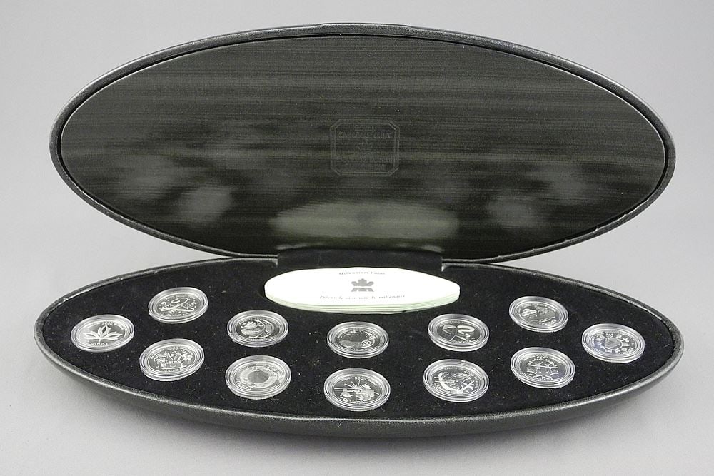 Canadian Mint Millenium 2000 Sterling Silver Coin Set with Original Box. (1 of 3)
