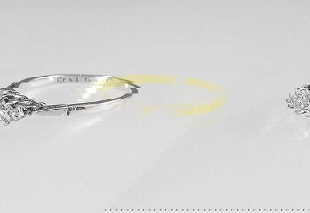 Mappin & Webb 18ct (marked) Yellow Gold & Diamond Ring, Size 6 1/2, 2.24g.: Mappin & Webb 18ct (marked) Yellow Gold & Diamond Ring, Size 6 1/2,