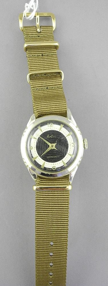 Vintage Artco Antimagnetic Gents Wristwatch, Swiss Movement (running): Vintage Artco Antimagnetic Gents Wristwatch, Swiss Movement (running)